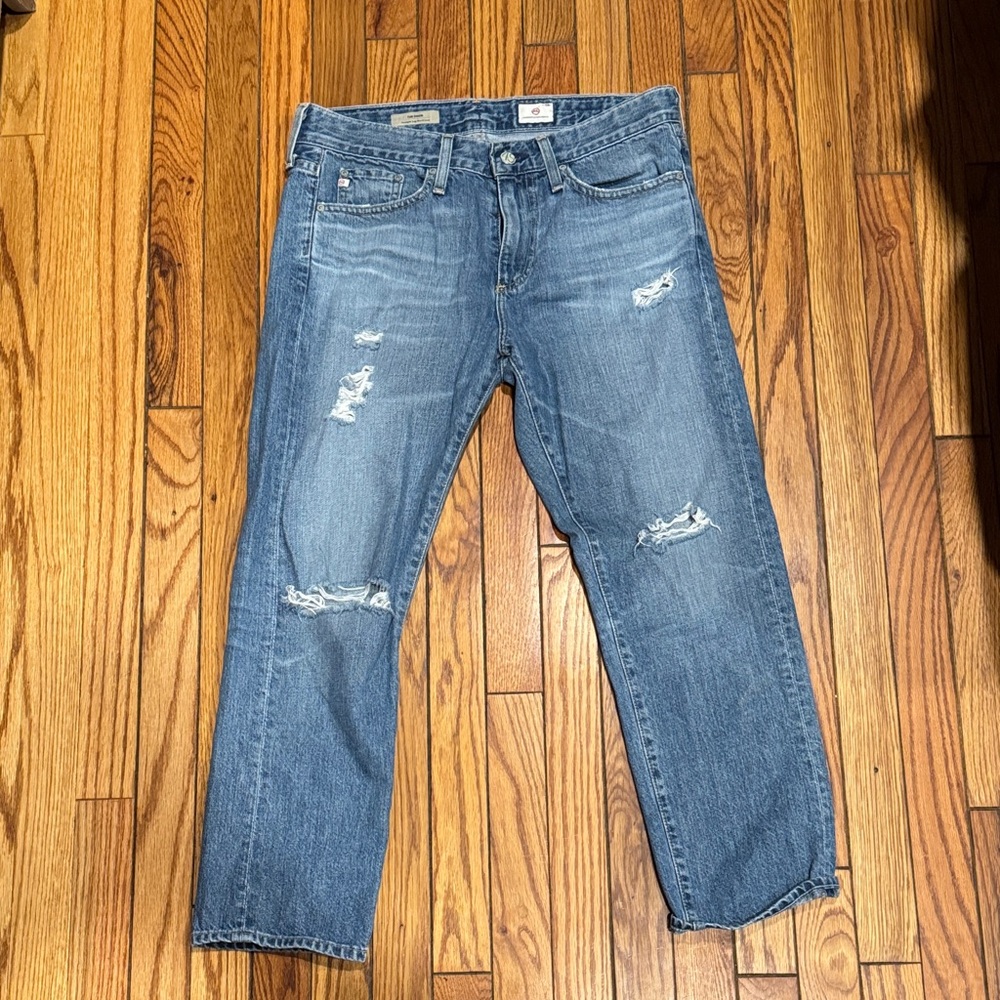 AG Adriano Goldschmied Medium Blue Boyfriend Jeans - Picture 3 of 6